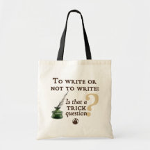 Att att skriva eller att inte skriva tote bags