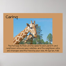 Att bry sig citationsteckenaffischen - giraff