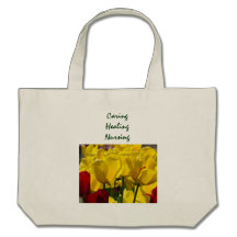 Att bry sig läka gula tulpan för sjukvårdtote bags