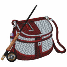 Att fiska utrustar broderad jacka