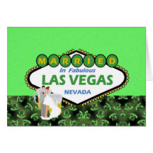 Att gifta sig i Las Vegas St Patrick dagkort