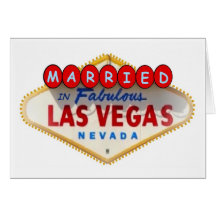 Att gifta sig i sagolikt Las Vegas meddelandekort!