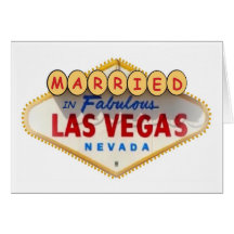 Att gifta sig i sagolikt Las Vegas meddelandekort!