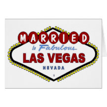 Att gifta sig i sagolikt Las Vegas meddelandekort