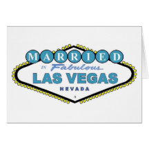 ATT GIFTA SIG i sagolikt Las Vegas meddelandekort