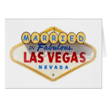 Att gifta sig i sagolikt Las Vegas meddelandekort!