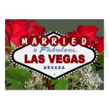 Att gifta sig i sagolikt Las Vegas röd roskort