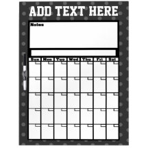 Att göra torr radering för kalender stiga ombord skrivtavlor