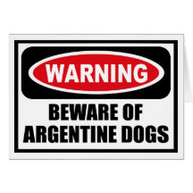 Att varna AKTA SIG AV ARGENTINSKT HUNDhälsningkort