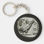 Attica Tetradrachm Owlthena Nyckel Ringar