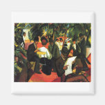 August_Macke - trädgårds- olje- kanfas för restaur Magneter
