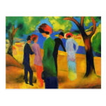 Augusti Macke - dam i en grön jacka Vykort