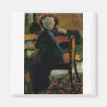 Augusti Macke - Elizabeth på olja för skrivbord 19 Kylskåpsnagnet