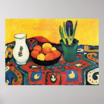Augusti Macke - Stilleben: Hyazinthenteppich 1910 Print