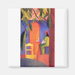 Augusti Macke - turkisk Cafe Türkisches 1914 Café Magneter För Kylskåp