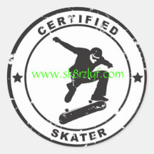 Auktoriserad Sk8r, www.sk8rzlyf.com Runda Klistermärken