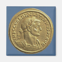 Aureus av Diocletian cuirassed Magnet För Kylskåp