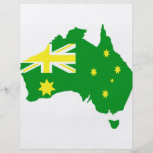 Aussie flaggakarta flyg blad