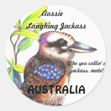 AUSSIE SKRATTA JACKASS KLISTERMÄRKE