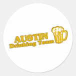 Austin som dricker lagutslagsplatsskjortor klistermärke