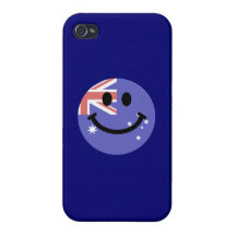 Australian flag smiley face iPhone 4 cover