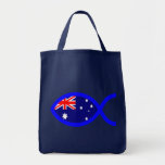 Australiensisk flagga för Chirstian fisksymbol Tote Bags