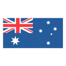 Australiensisk flagga fotokort mall