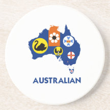 AUSTRALIENSISK KARTA GLASUNDERLÄGG