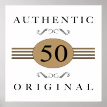 Autentisk 50th födelsedag affischer