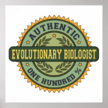 Autentisk evolutions- biolog print