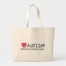 Autism gör hjärtan att växa mer förtjust (hjärta) tygkasse