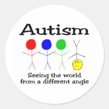 Autism som ser världen från en olik vinkel klistermärke