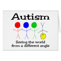 Autism som ser världen från en olik vinkel hälsnings kort