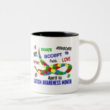 AUTISMMEDVETENHETMÅNAD APRIL KAFFE MUGG