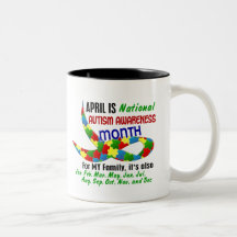 AUTISMMEDVETENHETMÅNAD APRIL KAFFE MUGGAR
