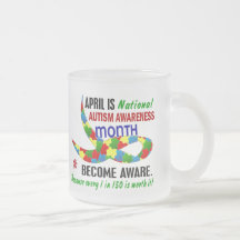 AUTISMMEDVETENHETMÅNAD APRIL MUGG