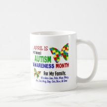 AUTISMMEDVETENHETMÅNAD APRIL MUGG