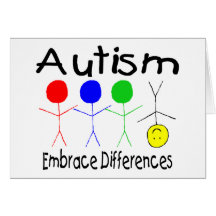 Autismomfamningskillnader (folket) hälsningskort