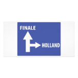 Autobahnschild final Holland Foto Kort