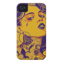 AV PÅ KVINNA iPhone 4 Case-Mate FODRALER