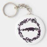 Avfyra andningnäbbdjuret flammar knäppas Keychain Nyckelringar
