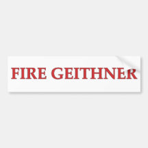 Avfyra Geithner Bildekal