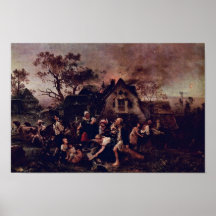 Avfyra i byn (avfyra) vid Knaus Ludwig (var Affisch