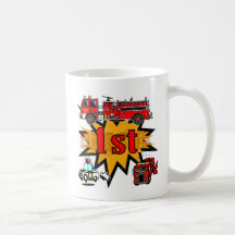 Avfyra och rädda den 1st födelsedagen kaffe koppar