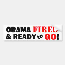 AVFYRADE och klart Obama - ATT GÅ! Bildekaler