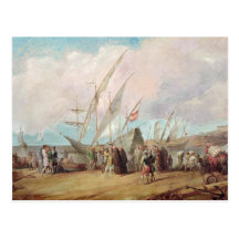 Avvikelse av Christopher Columbus från Palos Vykort