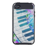 Awesome cool blue circular  piano light effects iPhone 4 case