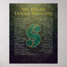 Ayn rands "princip för affärsman ", affischer