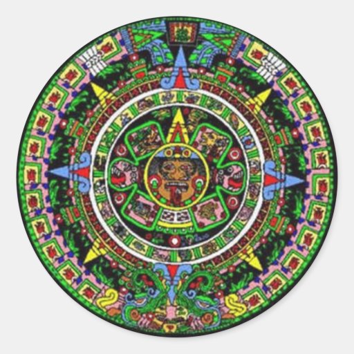 Aztec kalender klistermärken