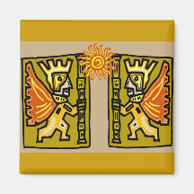 Aztec sol kylskåpsnagnet